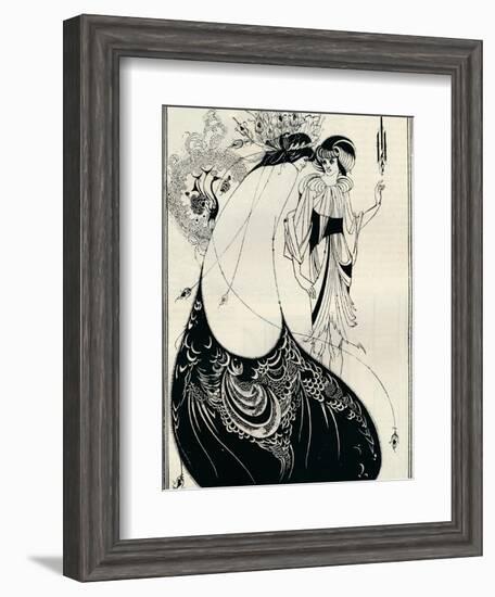 The Peacock Girl, 1893-Aubrey Beardsley-Framed Giclee Print