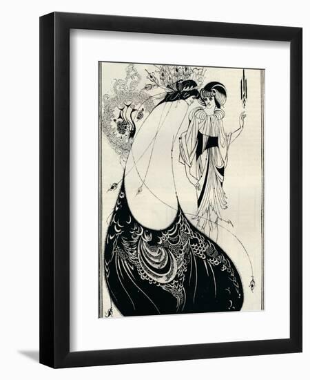The Peacock Girl, 1893-Aubrey Beardsley-Framed Giclee Print