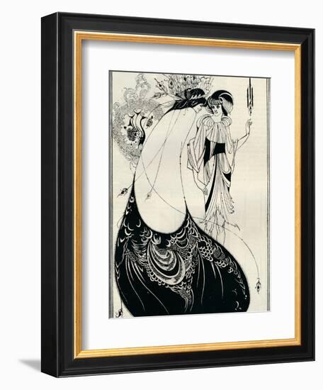 The Peacock Girl, 1893-Aubrey Beardsley-Framed Giclee Print