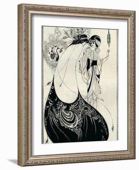 The Peacock Girl, 1893-Aubrey Beardsley-Framed Giclee Print