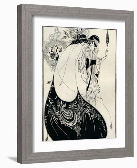 The Peacock Girl, 1893-Aubrey Beardsley-Framed Giclee Print