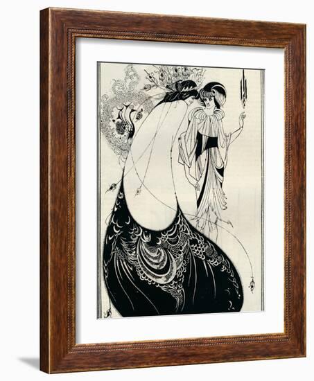 The Peacock Girl, 1893-Aubrey Beardsley-Framed Giclee Print