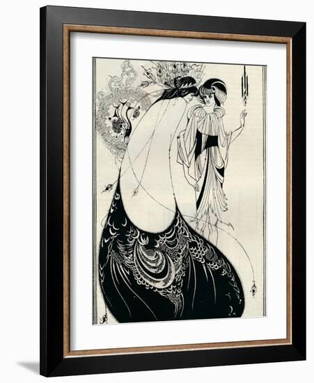 The Peacock Girl, 1893-Aubrey Beardsley-Framed Giclee Print