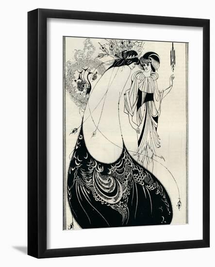 The Peacock Girl, 1893-Aubrey Beardsley-Framed Giclee Print