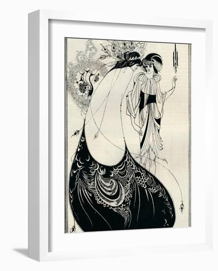 The Peacock Girl, 1893-Aubrey Beardsley-Framed Giclee Print