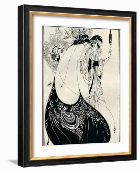 The Peacock Girl, 1893-Aubrey Beardsley-Framed Giclee Print