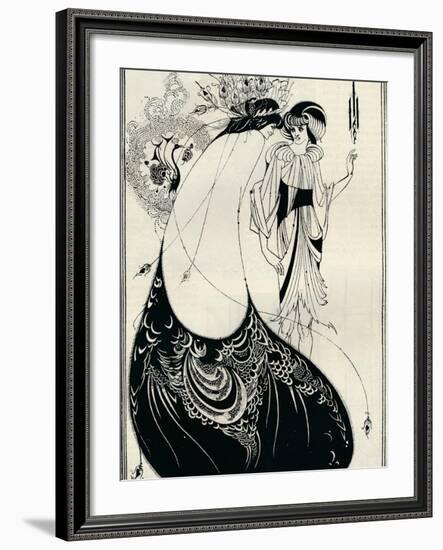 The Peacock Girl, 1893-Aubrey Beardsley-Framed Giclee Print