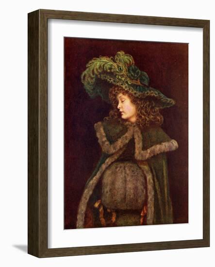 The peacock girl' by Kate Greenaway-Kate Greenaway-Framed Giclee Print