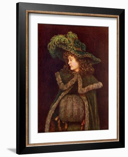 The peacock girl' by Kate Greenaway-Kate Greenaway-Framed Giclee Print