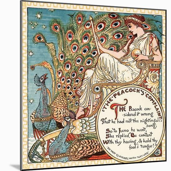The Peacock's Complaint, Illustration from 'Baby's Own Aesop', Engraved and Printed by Edmund…-Walter Crane-Mounted Giclee Print