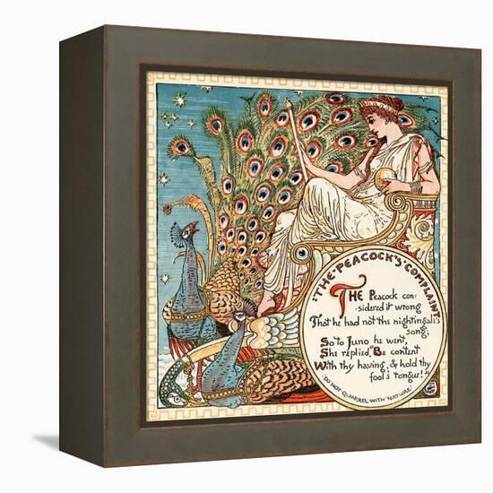 The Peacock's Complaint, Illustration from 'Baby's Own Aesop', Engraved and Printed by Edmund…-Walter Crane-Framed Premier Image Canvas