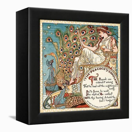 The Peacock's Complaint, Illustration from 'Baby's Own Aesop', Engraved and Printed by Edmund…-Walter Crane-Framed Premier Image Canvas