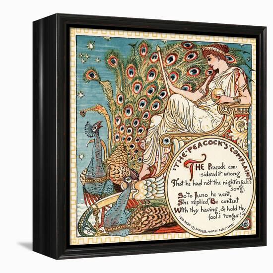 The Peacock's Complaint, Illustration from 'Baby's Own Aesop', Engraved and Printed by Edmund…-Walter Crane-Framed Premier Image Canvas