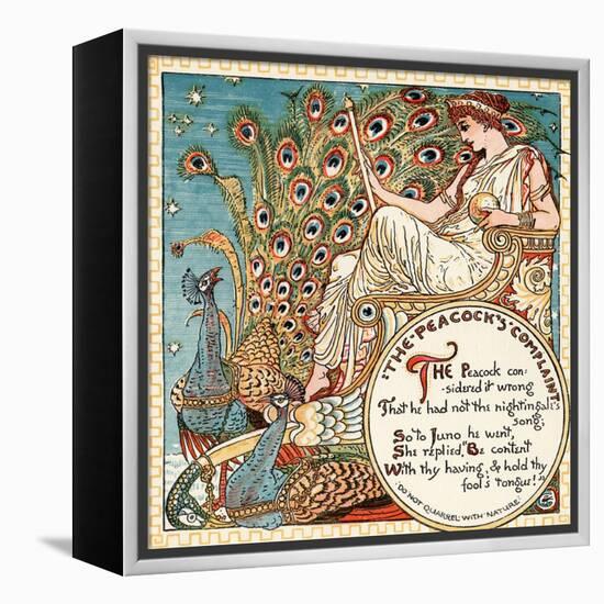 The Peacock's Complaint, Illustration from 'Baby's Own Aesop', Engraved and Printed by Edmund…-Walter Crane-Framed Premier Image Canvas