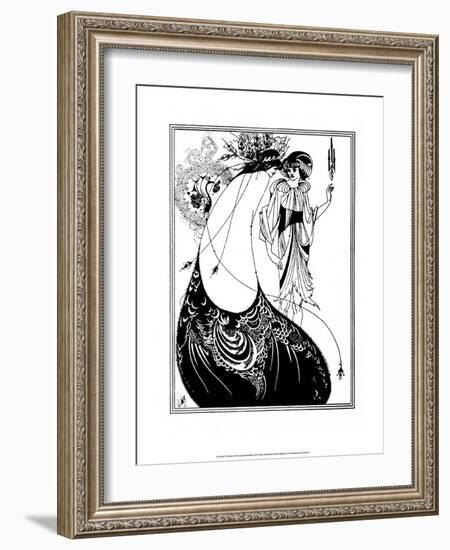 The Peacock Skirt-Aubrey Beardsley-Framed Art Print