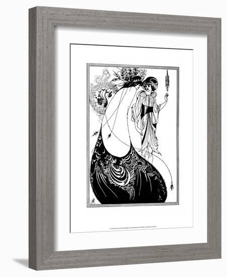 The Peacock Skirt-Aubrey Beardsley-Framed Art Print