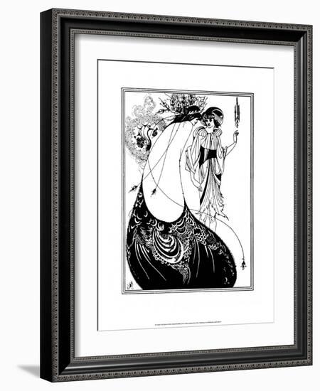 The Peacock Skirt-Aubrey Beardsley-Framed Art Print