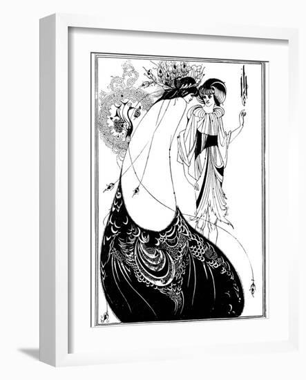 The Peacock Skirt-Aubrey Beardsley-Framed Photographic Print