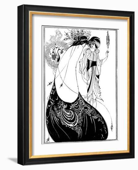 The Peacock Skirt-Aubrey Beardsley-Framed Photographic Print