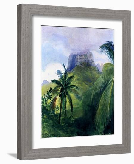 The Peak of Maua Roa, Moorea, Society Islands, 1891-John La Farge-Framed Giclee Print
