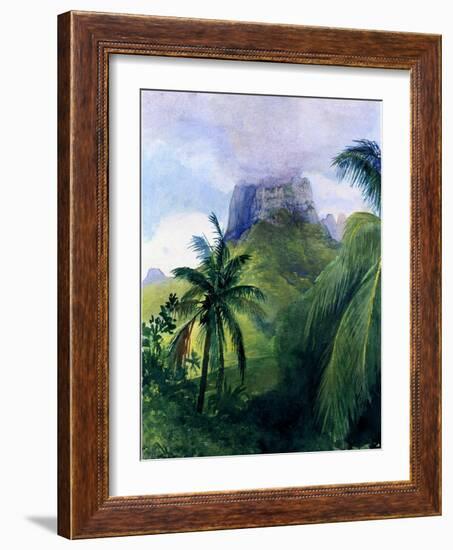 The Peak of Maua Roa, Moorea, Society Islands, 1891-John La Farge-Framed Giclee Print