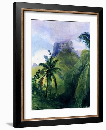 The Peak of Maua Roa, Moorea, Society Islands, 1891-John La Farge-Framed Giclee Print