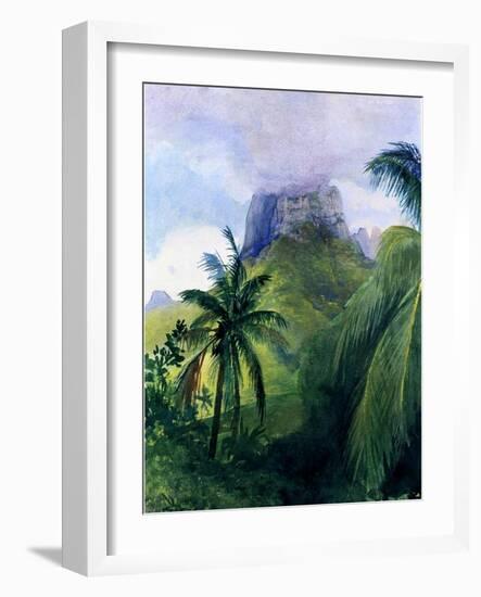 The Peak of Maua Roa, Moorea, Society Islands, 1891-John La Farge-Framed Giclee Print