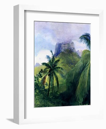 The Peak of Maua Roa, Moorea, Society Islands, 1891-John La Farge-Framed Giclee Print