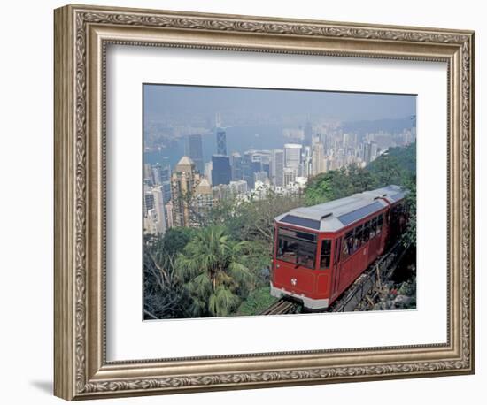 The Peak Tram, Victoria Peak, Hong Kong, China-Brent Bergherm-Framed Photographic Print