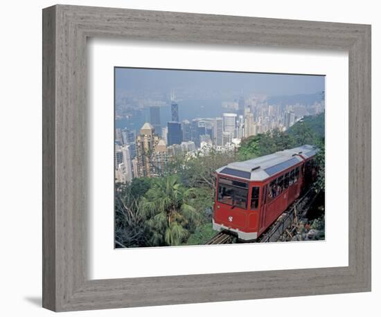 The Peak Tram, Victoria Peak, Hong Kong, China-Brent Bergherm-Framed Photographic Print