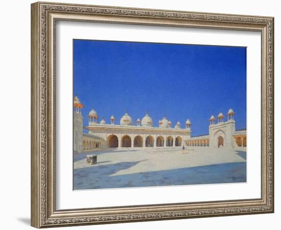 The Pearl (Mothi-Maschdschid) Mosque in Agra, 1869-Wassili Werestschagin-Framed Giclee Print