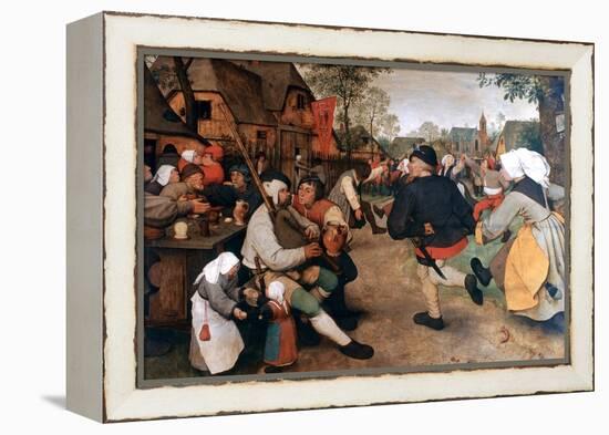 The Peasant Dance, 1568-1569-Pieter Bruegel the Elder-Framed Premier Image Canvas