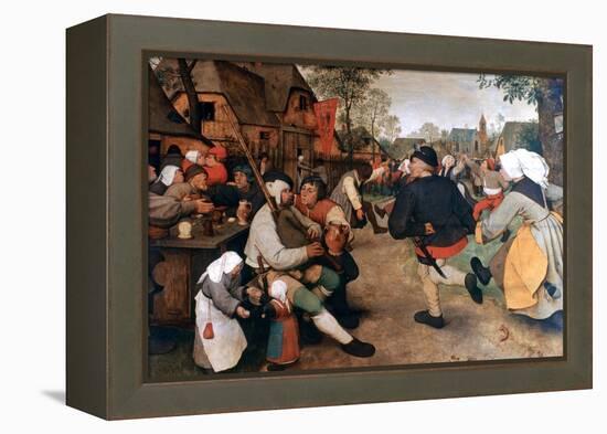 The Peasant Dance, 1568-1569-Pieter Bruegel the Elder-Framed Premier Image Canvas