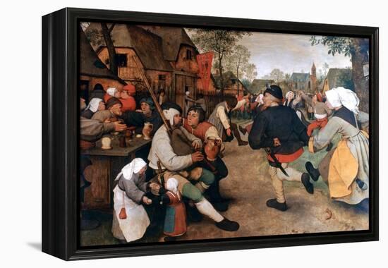 The Peasant Dance, 1568-1569-Pieter Bruegel the Elder-Framed Premier Image Canvas