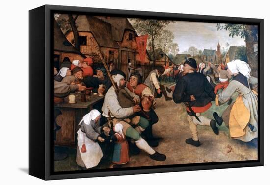 The Peasant Dance, 1568-1569-Pieter Bruegel the Elder-Framed Premier Image Canvas