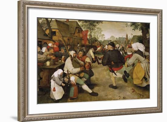 The Peasant Dance-Pieter Bruegel the Elder-Framed Premium Giclee Print