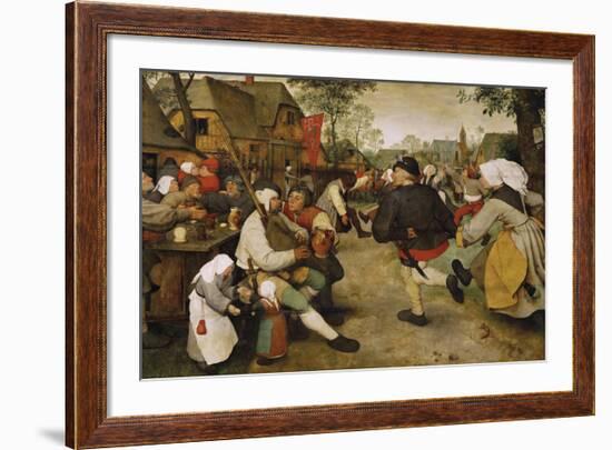 The Peasant Dance-Pieter Bruegel the Elder-Framed Premium Giclee Print