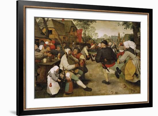 The Peasant Dance-Pieter Bruegel the Elder-Framed Premium Giclee Print