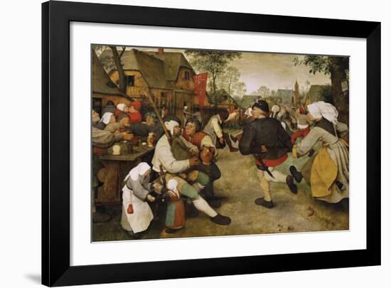 The Peasant Dance-Pieter Bruegel the Elder-Framed Premium Giclee Print