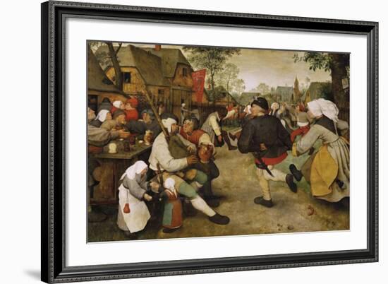The Peasant Dance-Pieter Bruegel the Elder-Framed Premium Giclee Print
