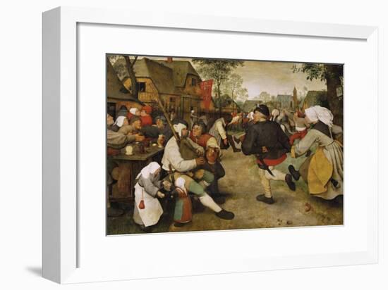 The Peasant Dance-Pieter Bruegel the Elder-Framed Premium Giclee Print