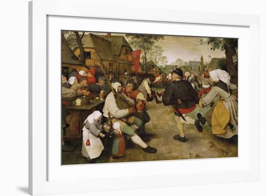 The Peasant Dance-Pieter Bruegel the Elder-Framed Premium Giclee Print