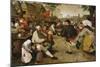 The Peasant Dance-Pieter Bruegel the Elder-Mounted Premium Giclee Print