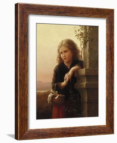 The Peasant Girl, 1875-Alfred Thompson Bricher-Framed Giclee Print