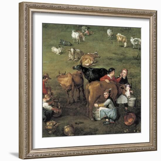 The Peasant Life (Detail)-Jan Brueghel the Elder-Framed Art Print