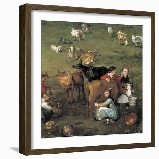 The Peasant Life (Detail)-Jan Brueghel the Elder-Framed Art Print