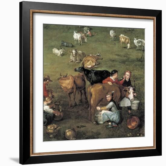 The Peasant Life (Detail)-Jan Brueghel the Elder-Framed Art Print