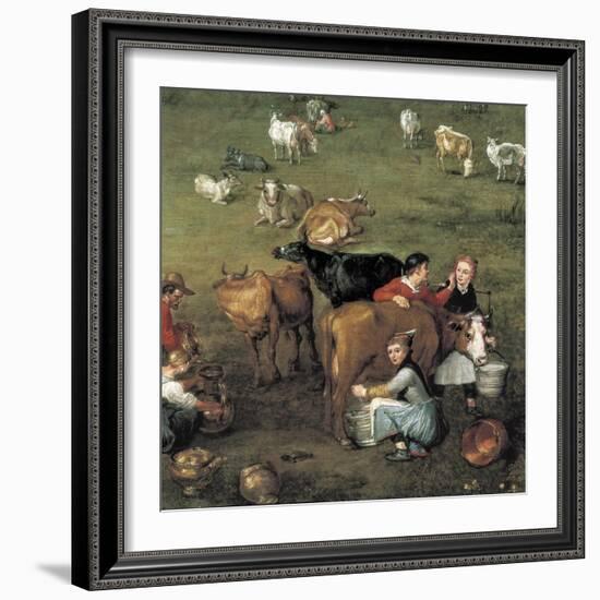 The Peasant Life (Detail)-Jan Brueghel the Elder-Framed Art Print