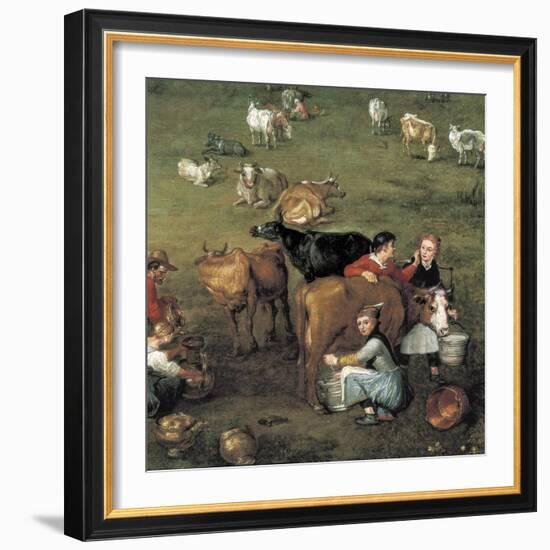 The Peasant Life (Detail)-Jan Brueghel the Elder-Framed Art Print