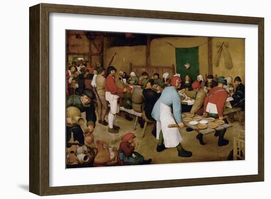 The Peasant Wedding, Ca 1568-Pieter Bruegel the Elder-Framed Giclee Print